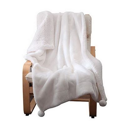 kwaliteit  Luxury High Quality 100% Polyester Faux Rabbit Fur Throw Blanket Anti-pilling Custom Wholesale fabriek